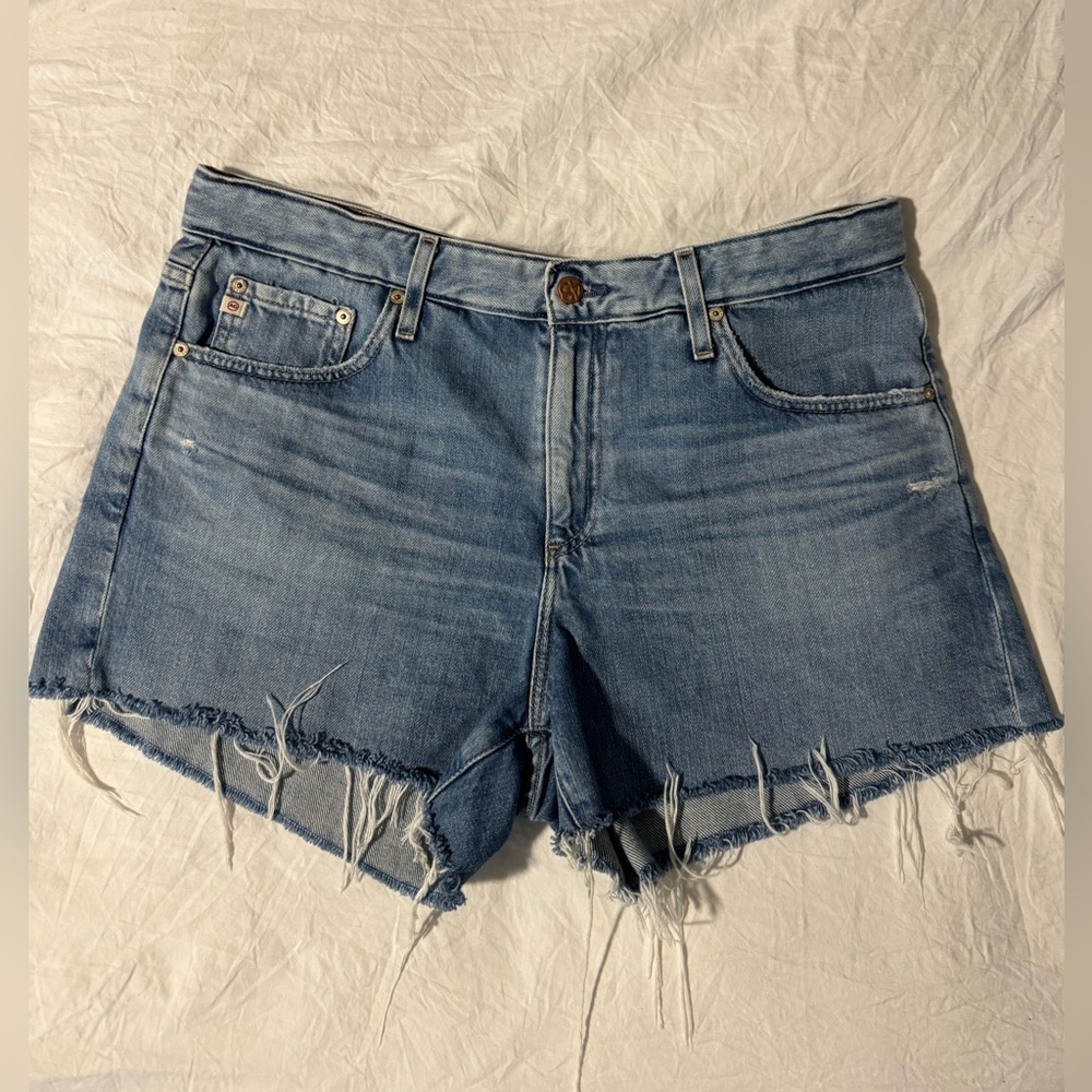 AG Adriano Goldschmied Hailey Cut-Off Blue Jean Shorts - Like New! Great Stretch
